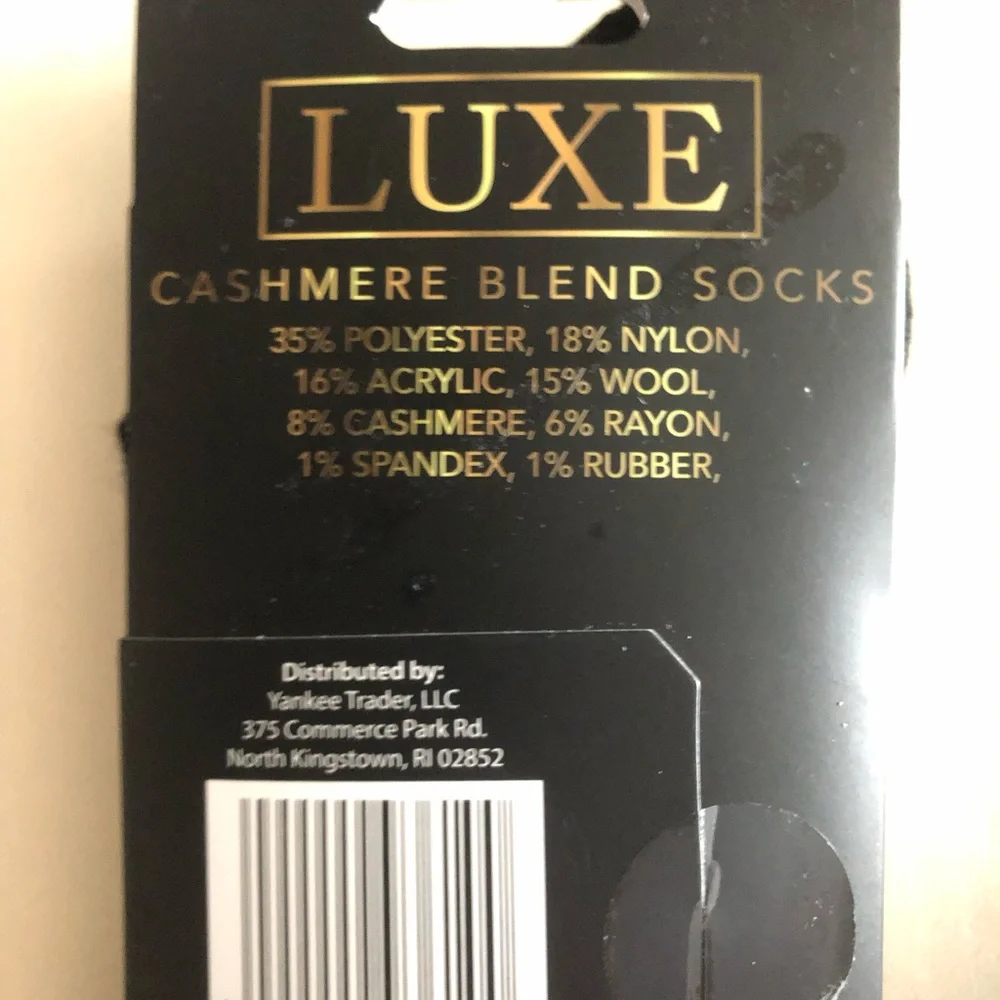 Luxe Black Cashmere Blend Casual Socks